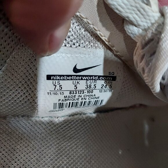 Nike Air Force 1 Upstep SI Particle Rose Athletic Shoes Womens 7.5 White Mesh - Picture 5 of 10